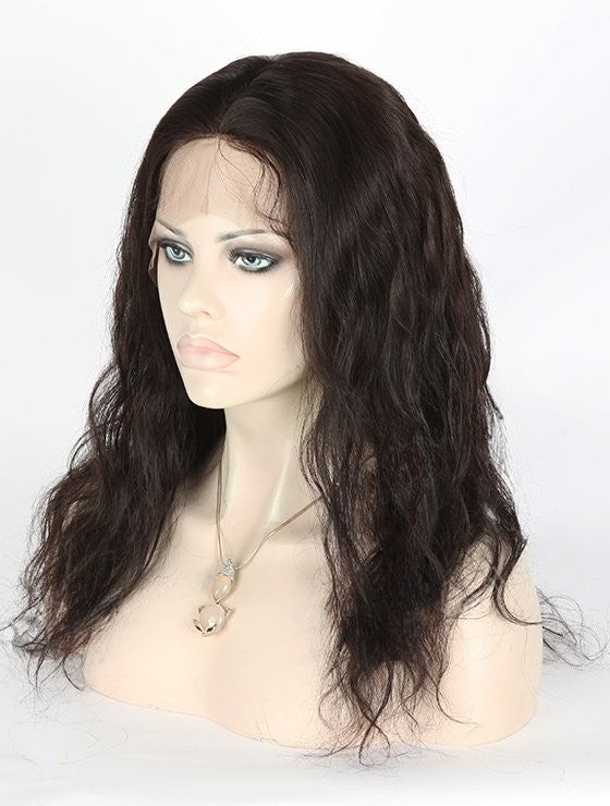 Stock Full Lace Brazilian Natural Color Natural Wave Human Hair Silk Top Wigs