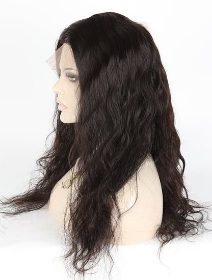 Stock Full Lace Malaysian Natural Color Natural Straight Human Hair Silk Top Wigs