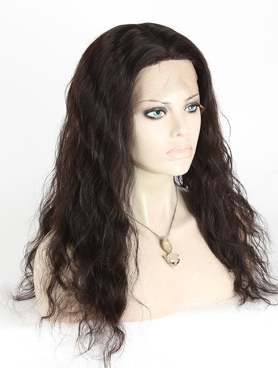 Stock Full Lace Brazilian Natural Color Natural Wave Human Hair Silk Top Wigs