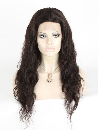 Stock Full Lace Brazilian Natural Color Natural Wave Human Hair Silk Top Wigs