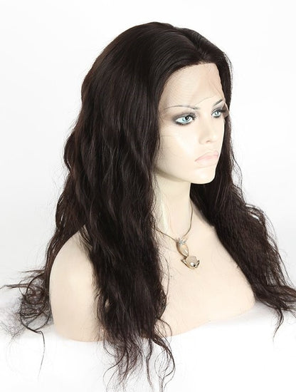 Stock Full Lace Brazilian Natural Color Natural Straight Human Hair Silk Top Wig