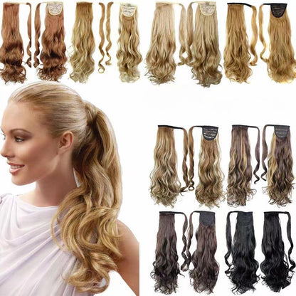 Custom European Double Drawn Wefted Ponytail Human Hair Pieces 100 and 120 grams