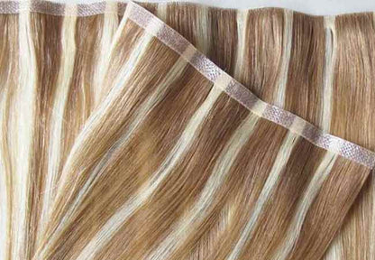 Custom European Double Drawn Invisible Skin Wefts Human Hair Extensions with PU