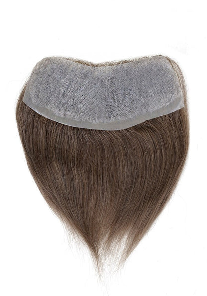 Men's Natural Color Frontal Hairpiece with Super Thin Skin Base